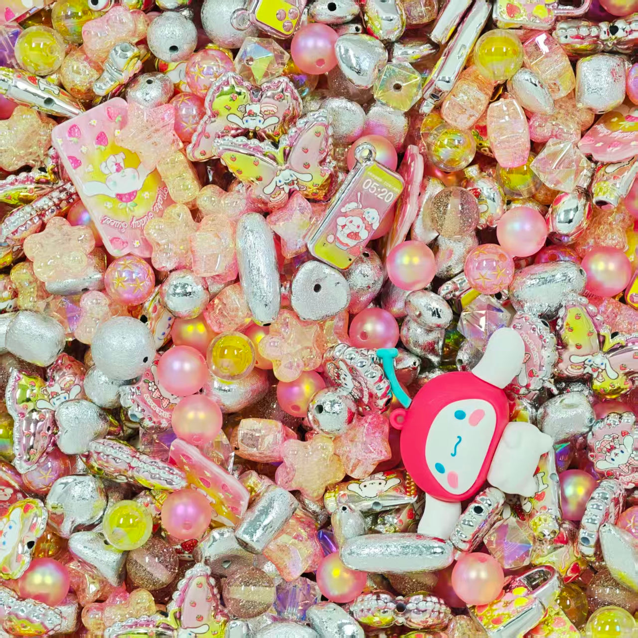 Acrylic Beads -Cute cinna (for beaded pen, keychains, phone chains)