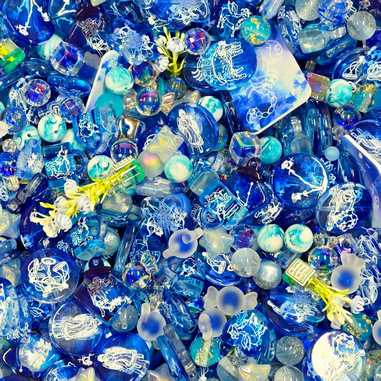 Acrylic Beads -Zodiac signs (for beaded pen, keychains, phone chains)
