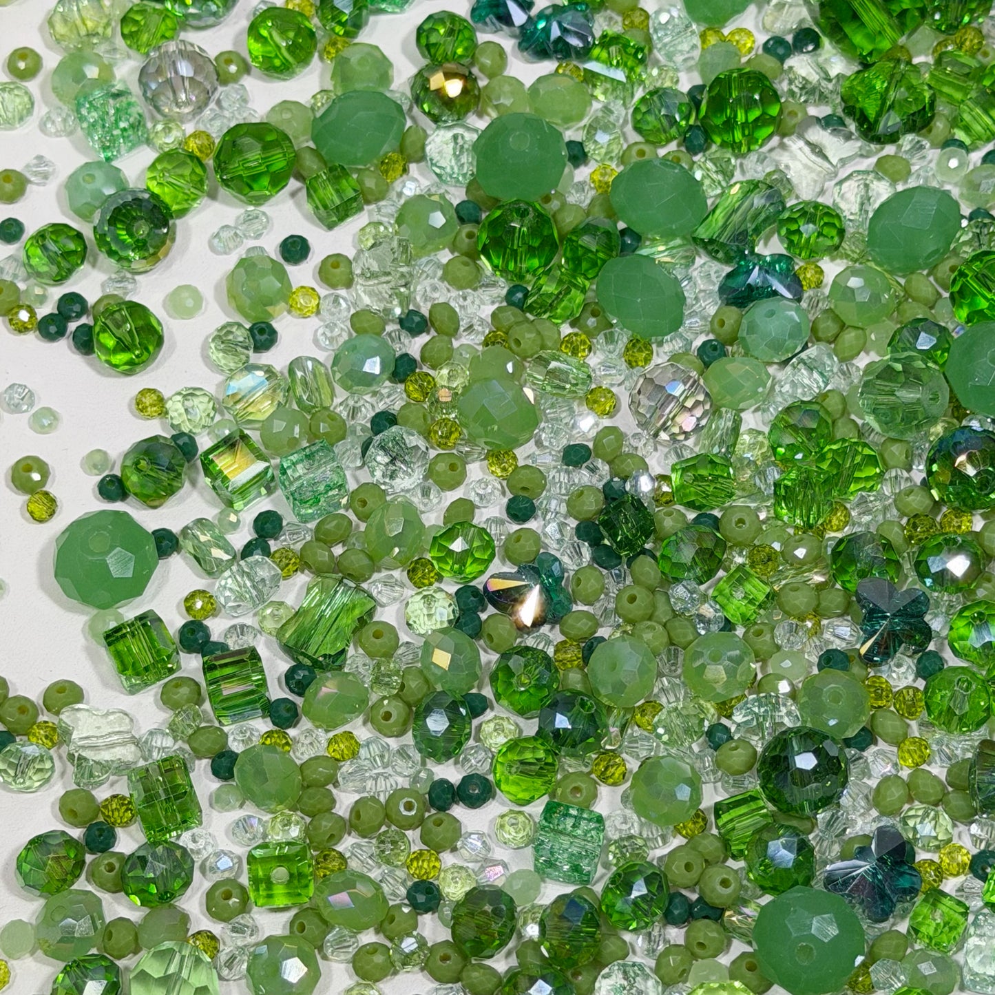 Bling Bling Glass beads-Green (for beadable pens, keychains, phone chains)