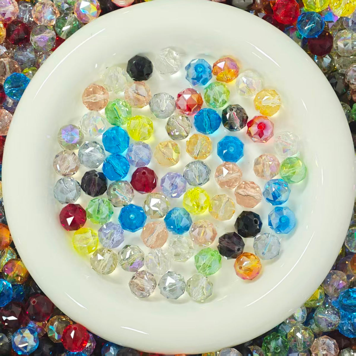 High quality Blingbling glass beads -12mm flower ball(for keychains, phone chains,bracelet, necklace)