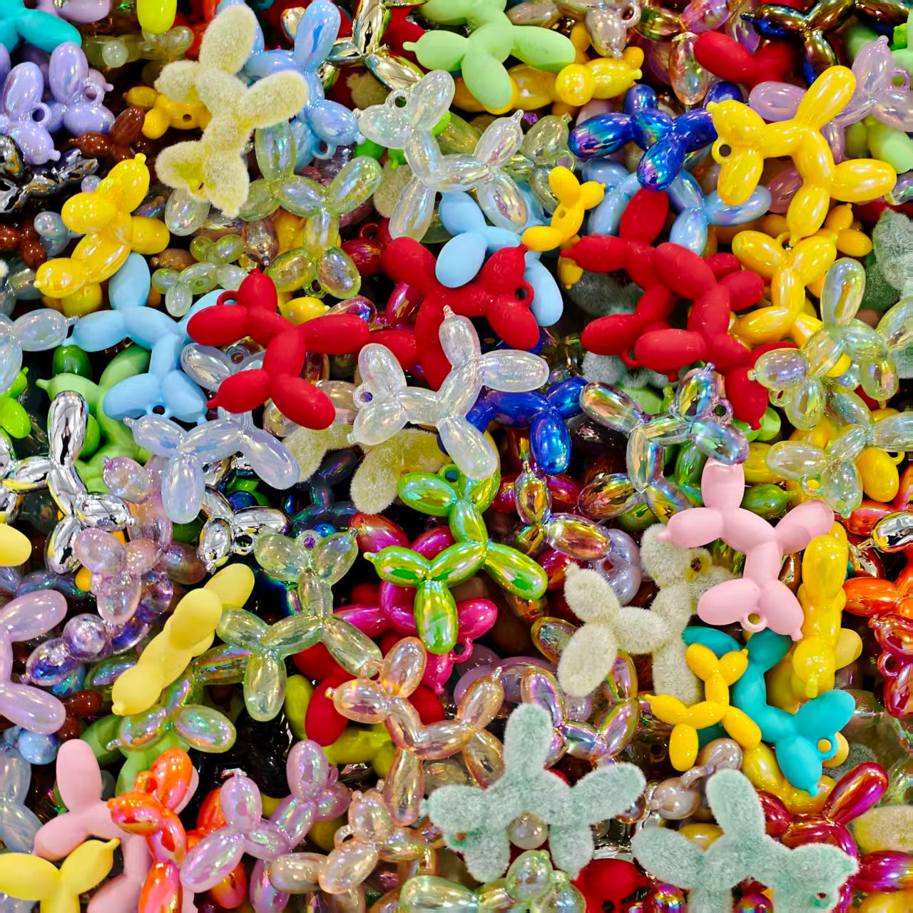 Big sale!Acrylic Beads -Balloon dogs (for beaded pen, keychains, phone chains)