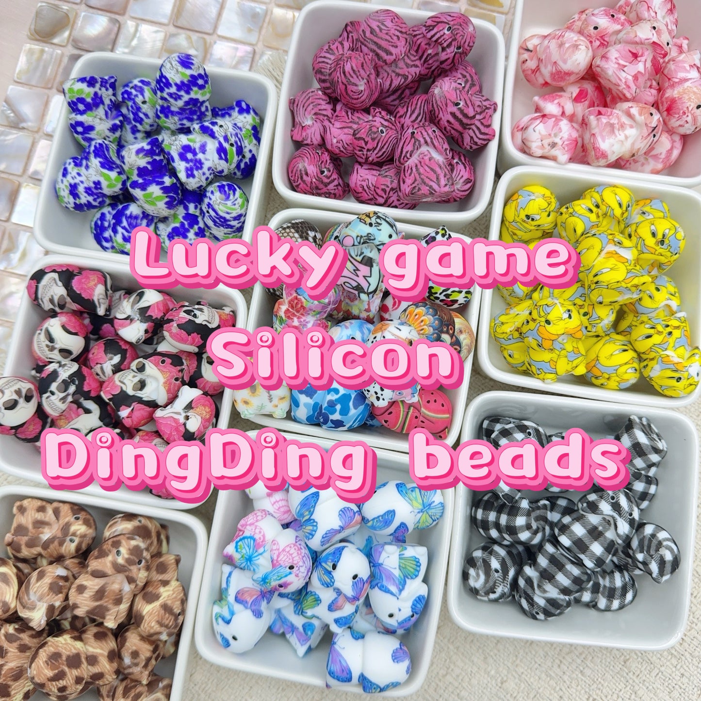 Lucky game - Silicon DingDing beads