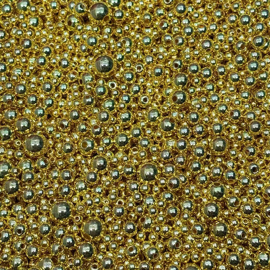 Acrylic silver and gold spacer beads