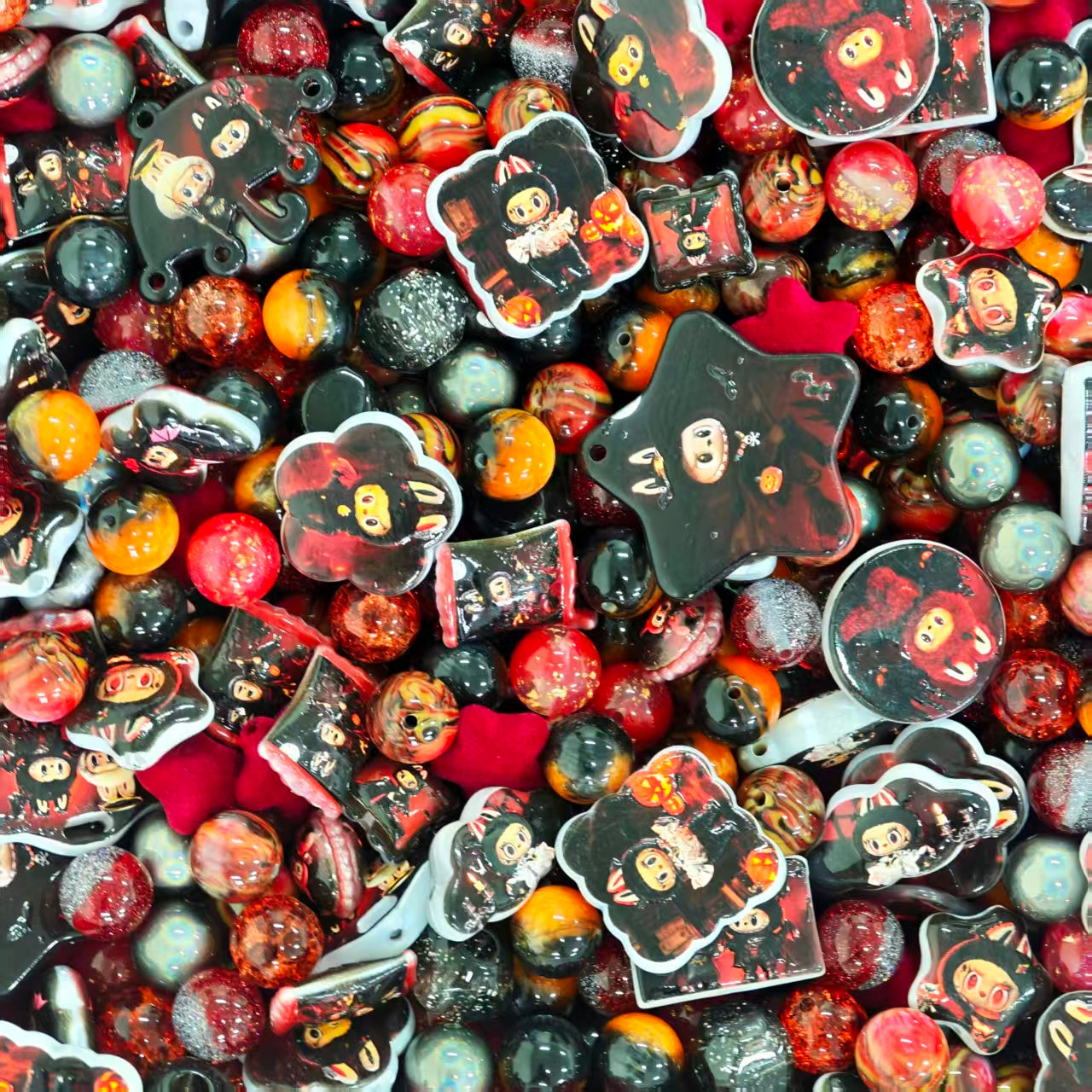 Acrylic beads - Evil bubu (for beadable pens, keychains, phone chains)