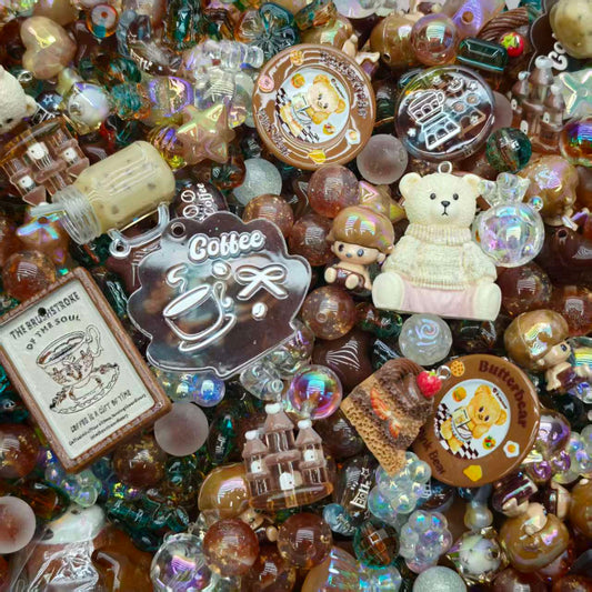 Acrylic Beads -coffee (for beadable pens, keychains, phone chains)