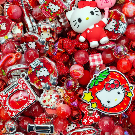 Acrylic beads-Strawberry HK（for beadable pens, keychains, phone chains