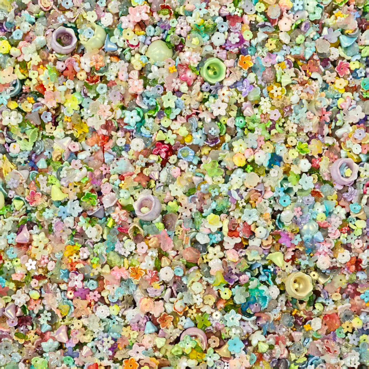 Mini flower spacer beads (for beaded pen, keychains, phone chains)