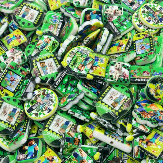 Acrylic beads-Minecraft（Green) (for beadable pens, keychains, phone chains)