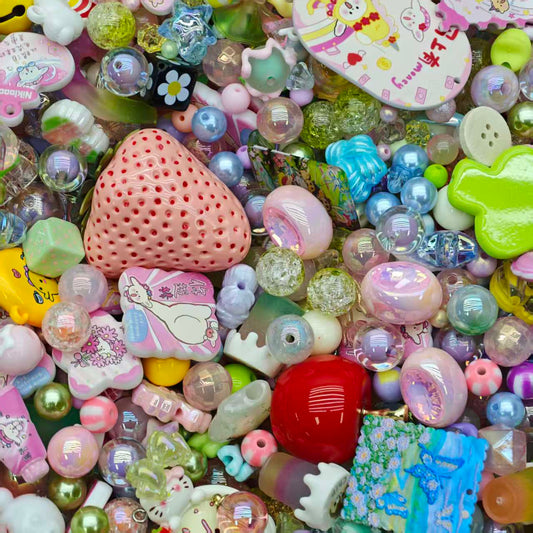 Acrylic beads- Garden (for beadable pens, keychains, phone chains