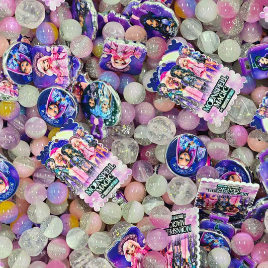 Acrylic beads - Moonspell magic (for beadable pens, keychains, phone chains)