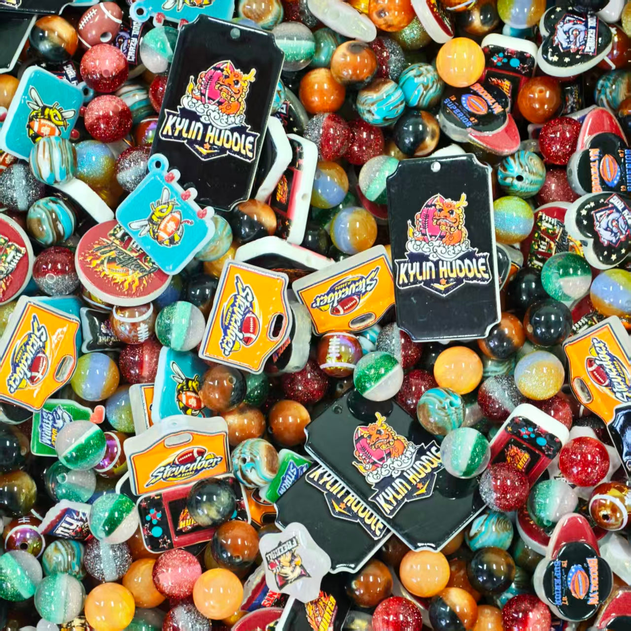 Acrylic beads - Kylin huddie (for beadable pens, keychains, phone chains)