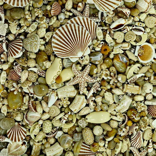 Acrylic Beads -Shell mix (for beaded pen, keychains, phone chains)