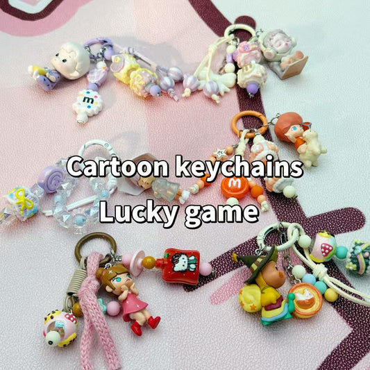 Cute cartoon keychains lucky game