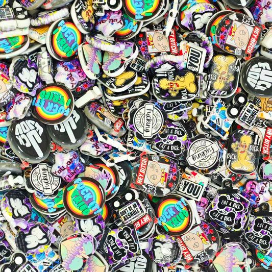 Big sale ！Acrylic Beads -F word  (for beaded pen, keychains, phone chains)