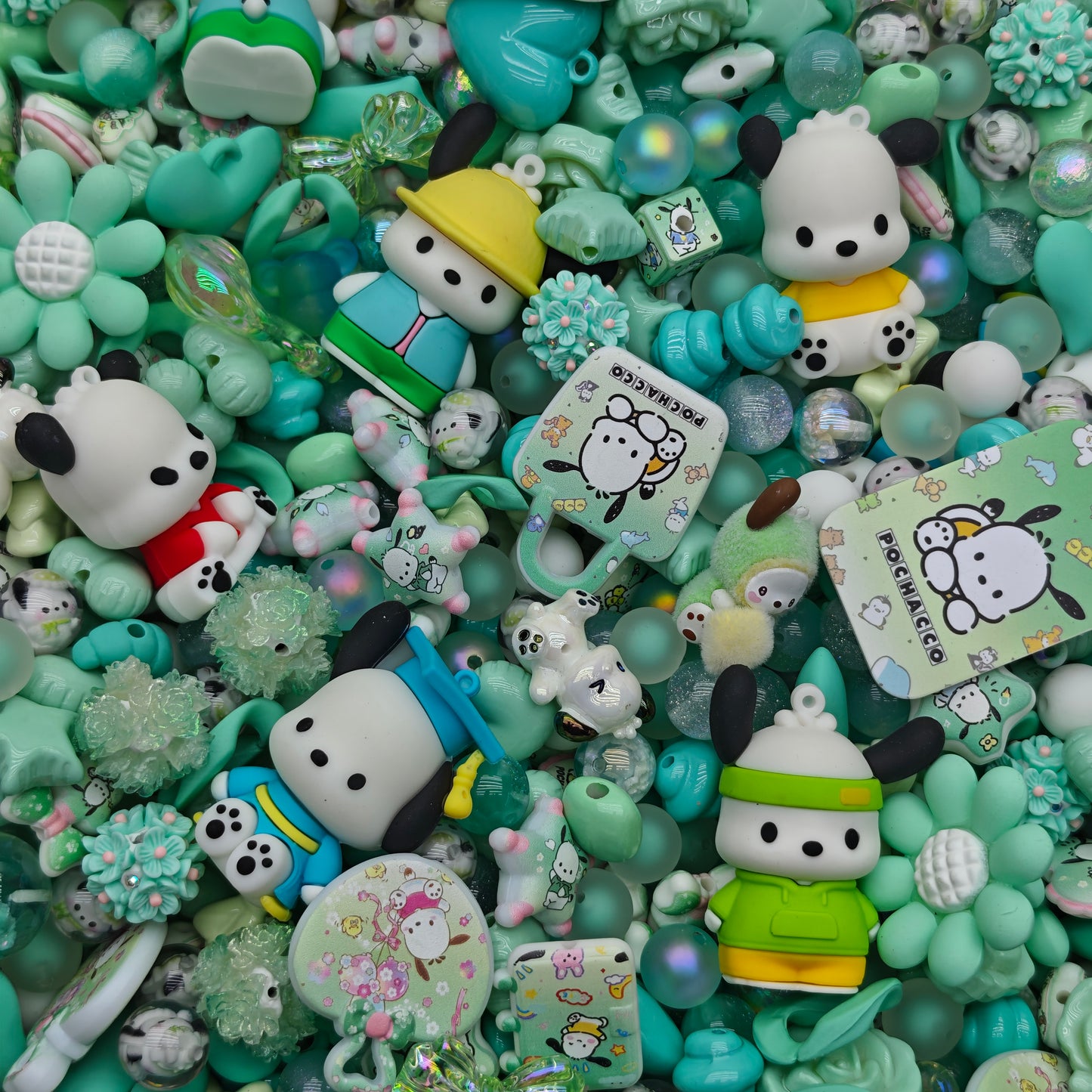 Acrylic beads- Pochacco(for beadable pens, keychains, phone chains)