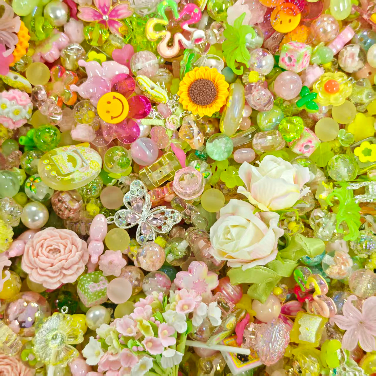 Acrylic Beads -Spring flower (for beaded pen, keychains, phone chains)