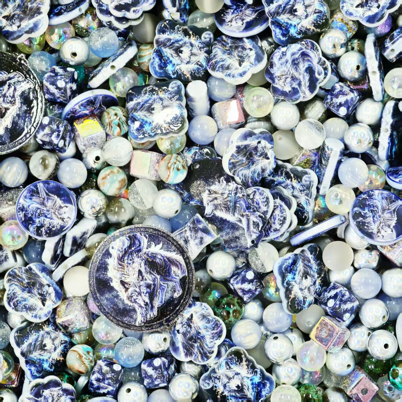 Acrylic Beads - Wolf (for beaded pen, keychains, phone chains)