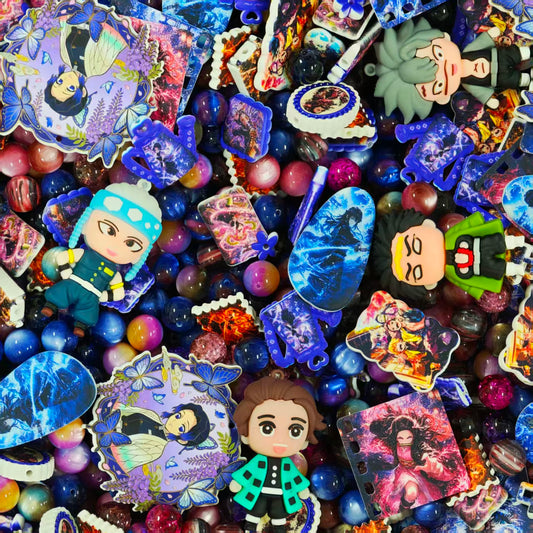Acrylic Beads -Demon slayer (for beaded pen, keychains, phone chains)