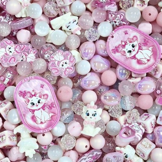 Acrylic Beads - Mary cat (for beaded pen, keychains, phone chains)