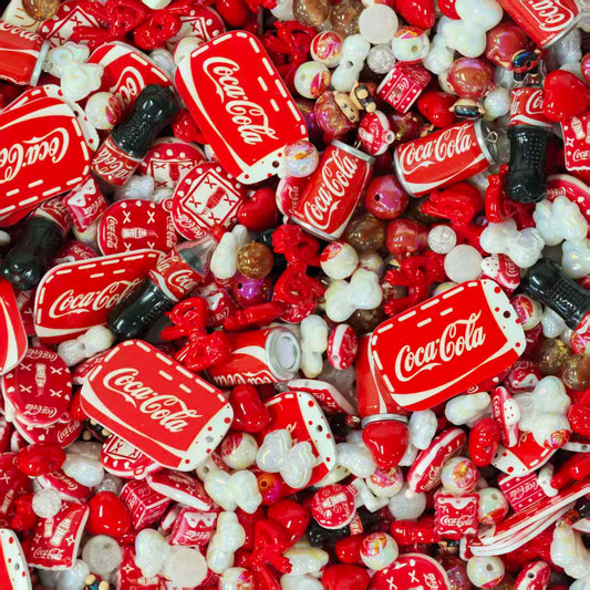 Acrylic Beads -Coca cola (for beaded pen, keychains, phone chains)