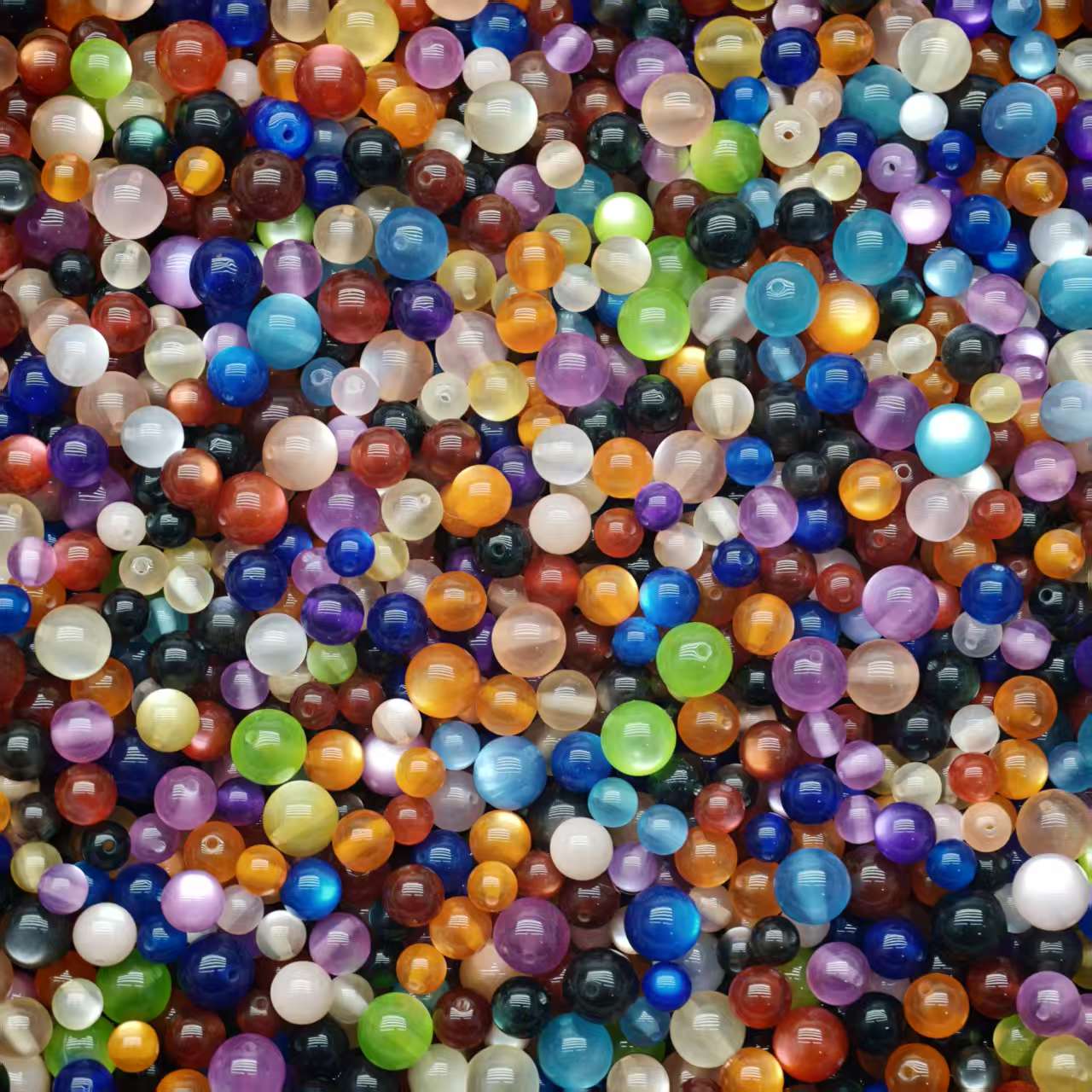 Acrylic Beads -Big sale cat eye mix(for beaded pen, keychains, phone chains)