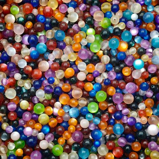 (Big sale)Resin Beads -cat eye mix(for beaded pen, keychains, phone chains)