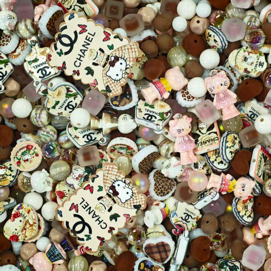 Acrylic beads - CC Kitty (for beadable pens, keychains, phone chains)