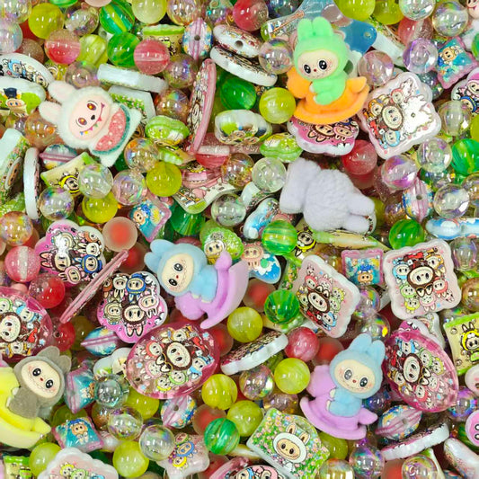 Acrylic beads -  Bubu  (for beadable pens, keychains, phone chains)