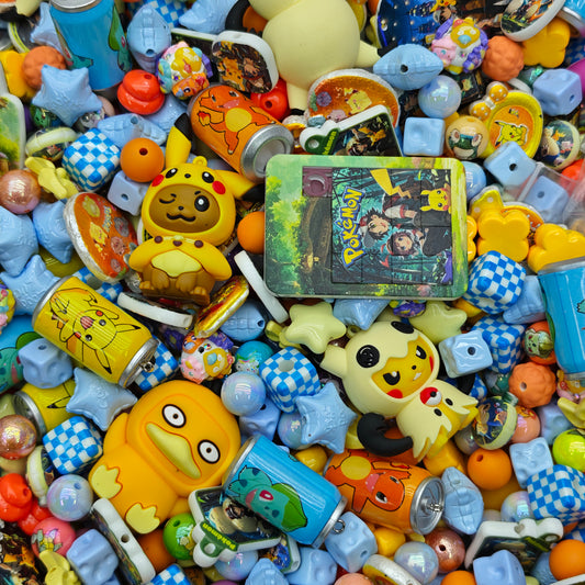 Acrylic beads- Pokemon (for beadable pens, keychains, phone chains)
