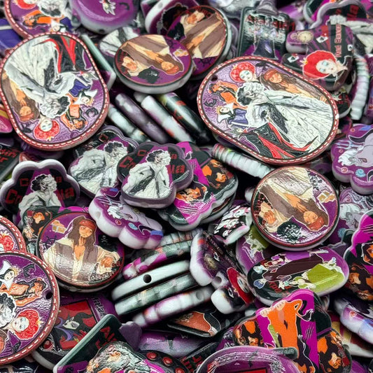 Acrylic beads – Disney Villains for beadable pens, keychains, phone chains