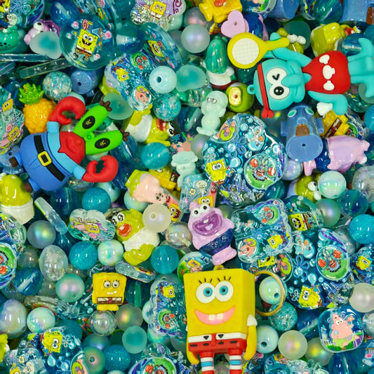 Acrylic Beads - SpongeBob (for beaded pen, keychains, phone chains)