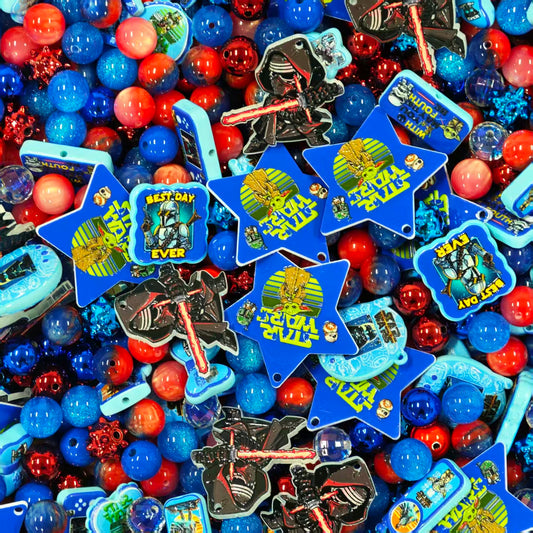 Acrylic beads - Yoda (for beadable pens, keychains, phone chains)
