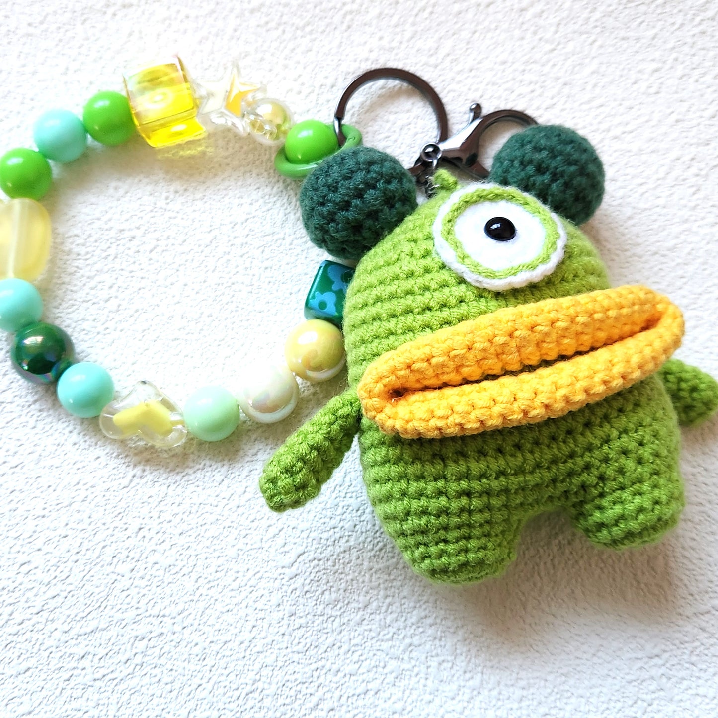 Big-Eyed Monster Keychain (Handmade by Mom)