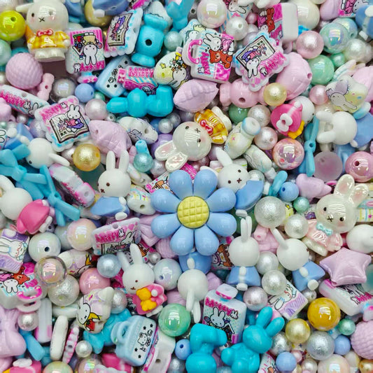 Acrylic beads-Miffy (for beadable pens, keychains, phone chains)