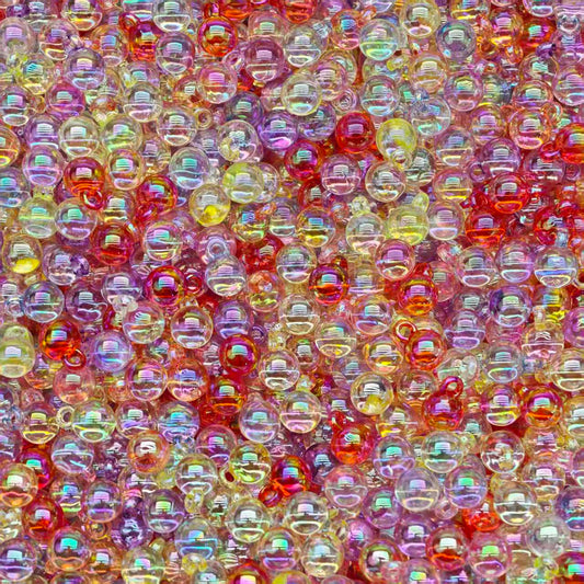 Acrylic beads - 12mm clear hanging beads  (for beadable pens, keychains, phone chains)