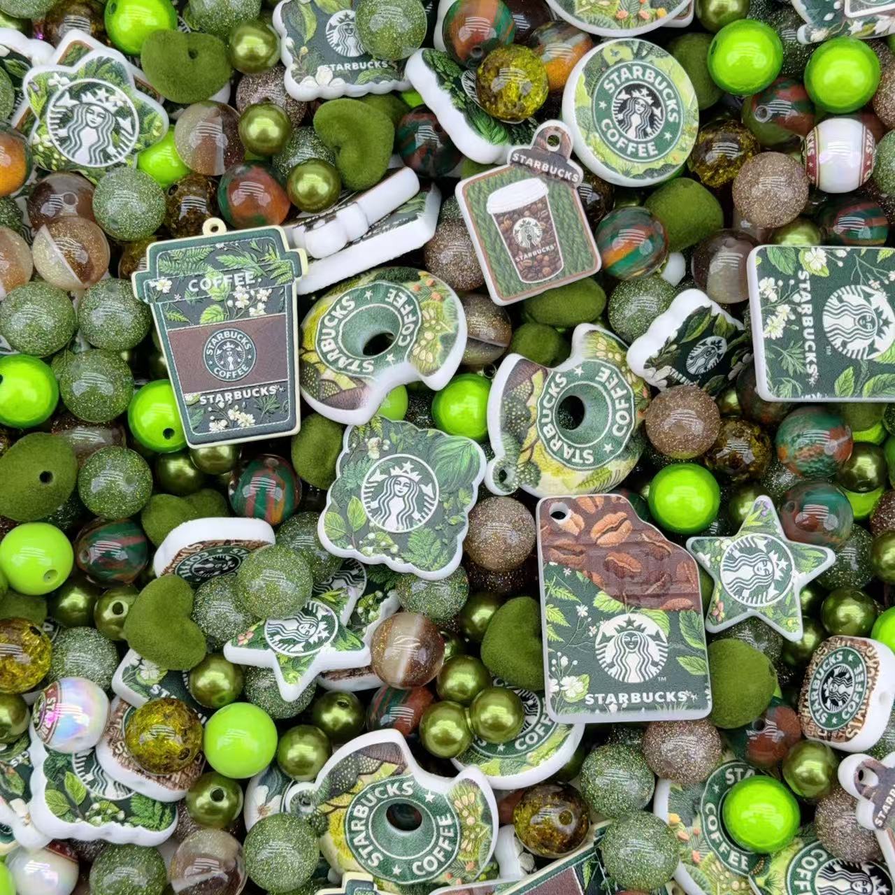 Acrylic Beads -Starbucks (for beaded pen, keychains, phone chains)