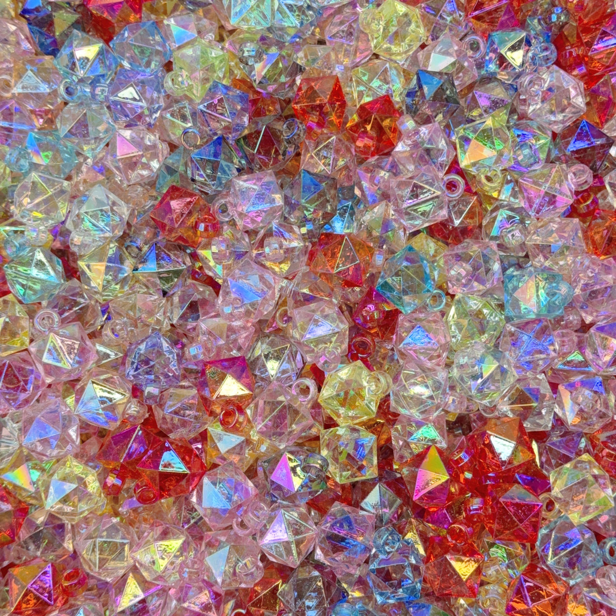 Acrylic charms - Cube hanging hole (for keychains, phone chains)
