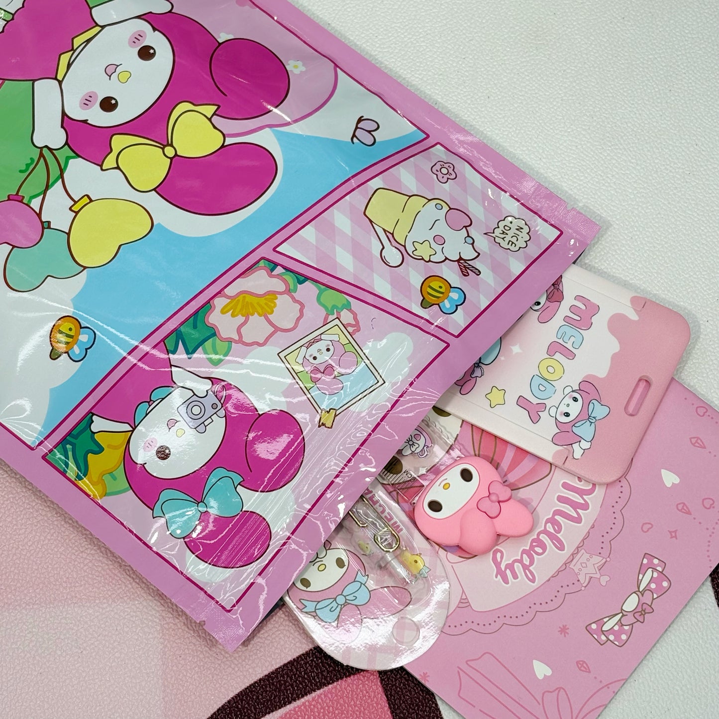 Sanrio blind bag (12 items include :every bag has big notebook,mini notebook, 2 pen + more)
