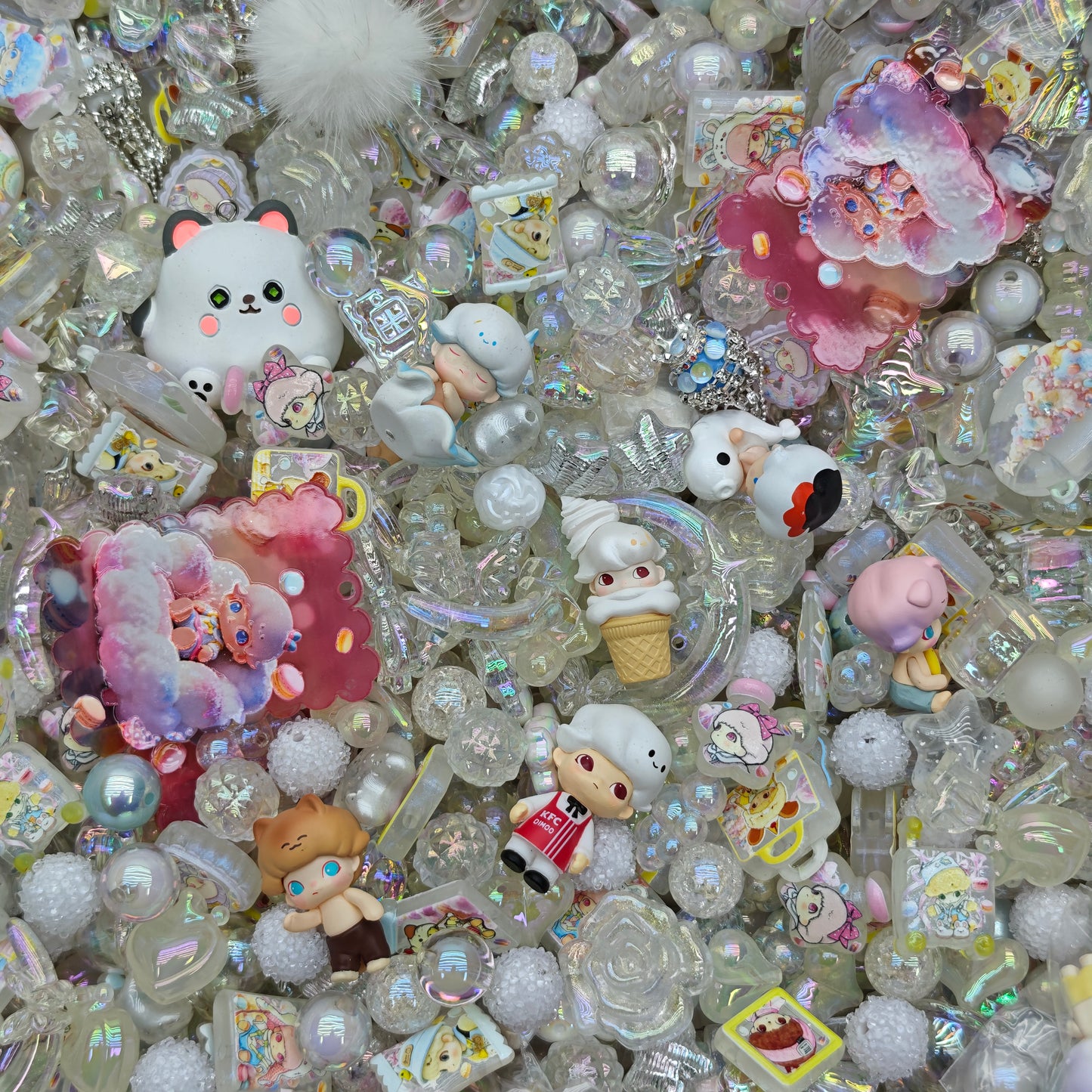 Acrylic beads- Dimoo  （glowing design beads)(for beadable pens, keychains, phone chains)