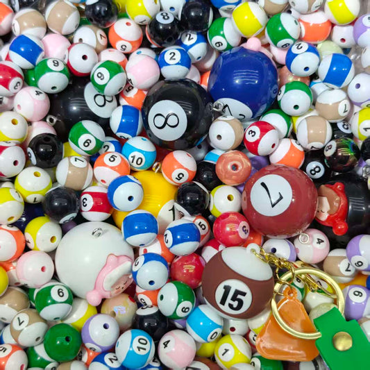 Acrylic beads-Billiards(for beadable pens, keychains, phone chains)
