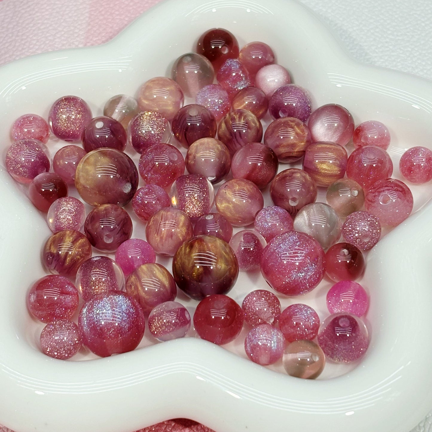 Resin beads-Pinky