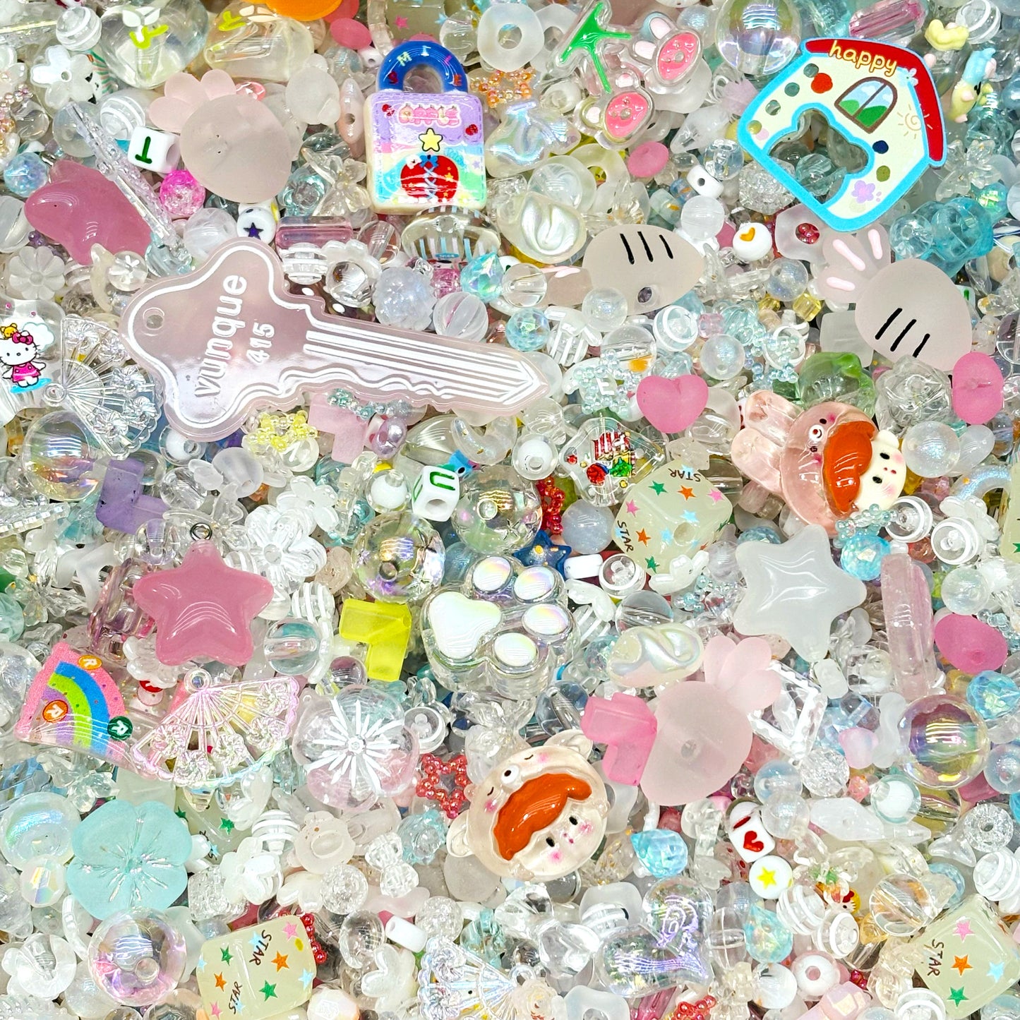 [LAST ONE]Acrylic beads-Jellywish(clear)for beadable pens, keychains, phone chains