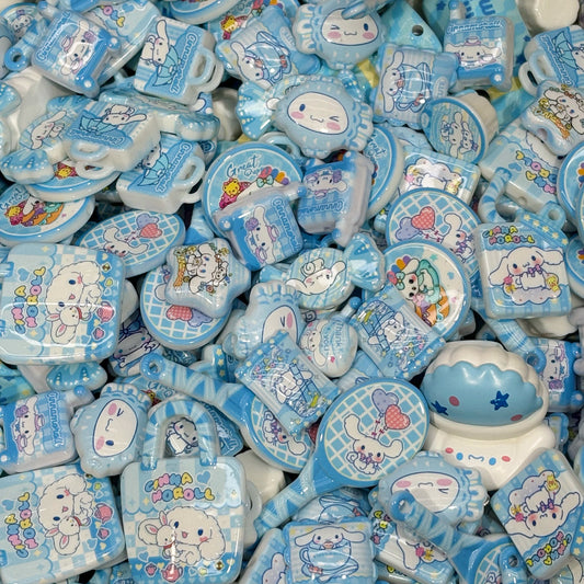 Acrylic beads-Cinnamoroll（Bule) (for beadable pens, keychains, phone chains)