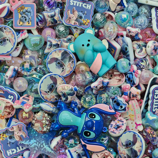 Acrylic beads-  Stitch 2.0  (for beadable pens, keychains, phone chains)