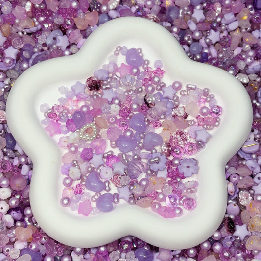 Acrylic beads-Purple Fantasia (Purple) very useful spacer for braceletes, key chains, phone chains
