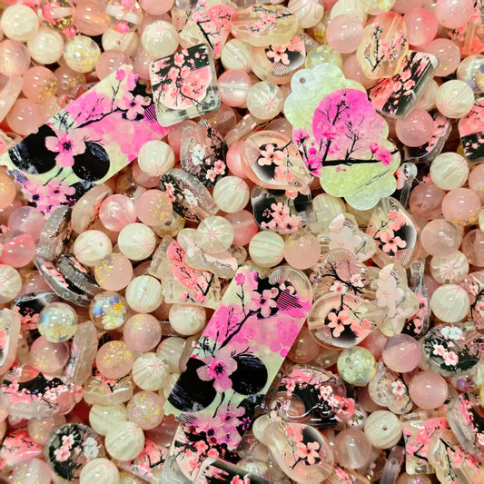 Acrylic Beads -Plum blossom (for beadable pens, keychains, phone chains)