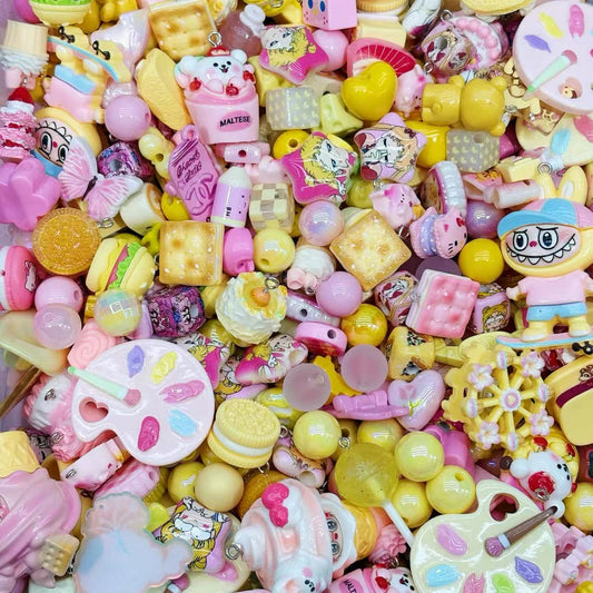 Acrylic beads-Sailor moon's party (for beadable pens, keychains, phone chains