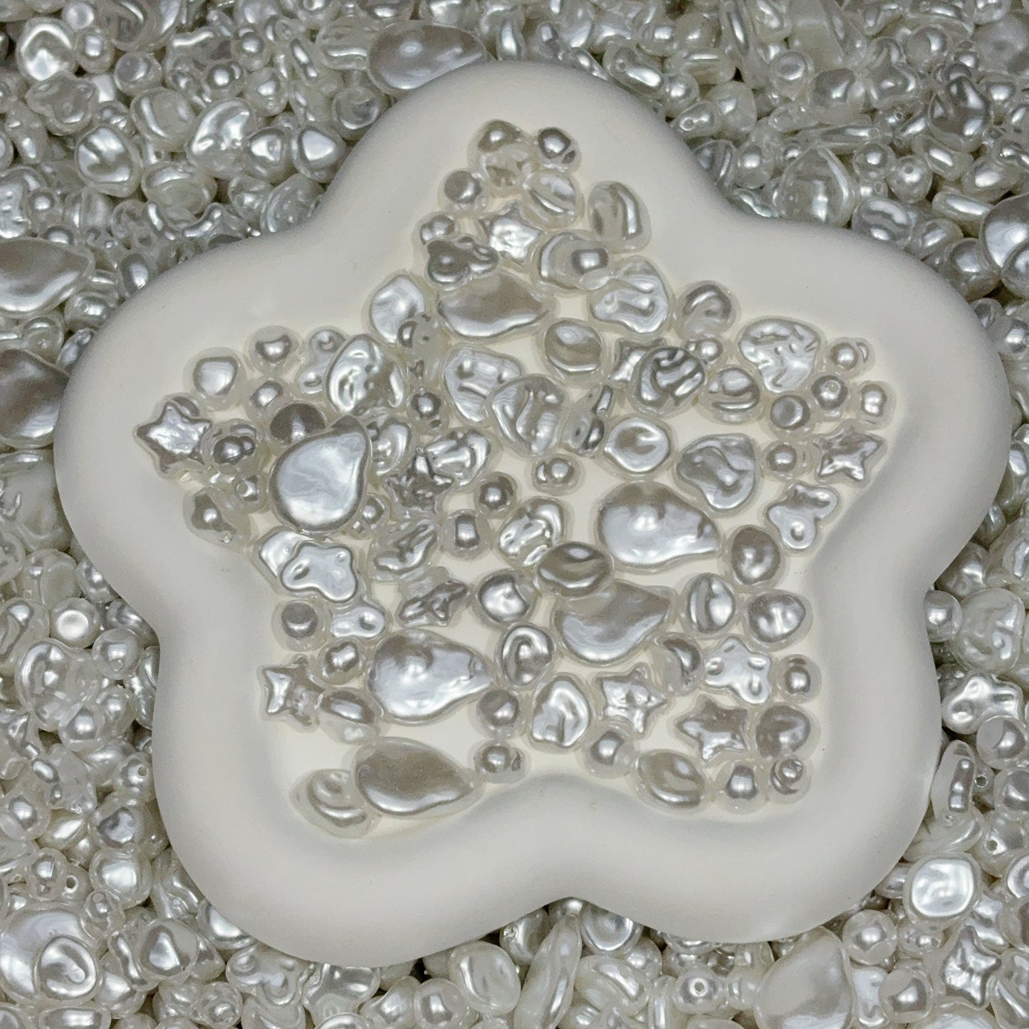 Acrylic beads - baroque random shape pearl (no peeling, no fading)for keychains,  bracelets, spacer)