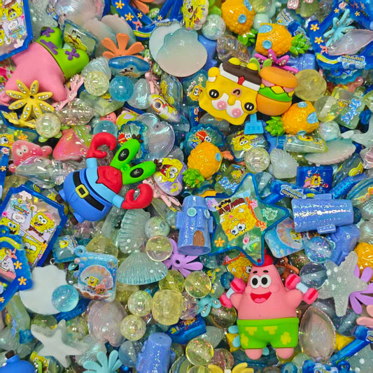 Acrylic Beads -SpongeBob (for keychains, phone chains)