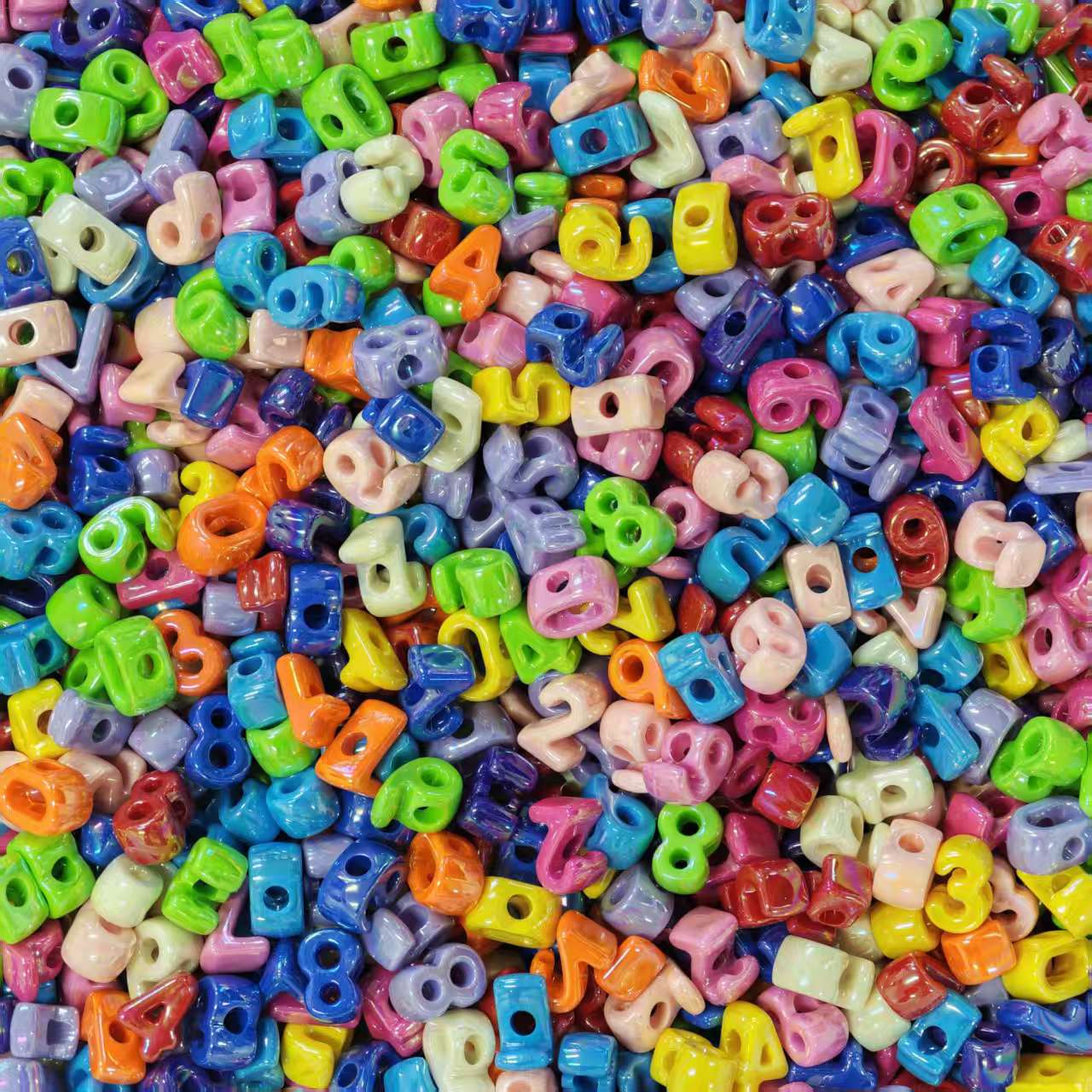 Acrylic Beads -Number (for beaded pen, keychains, phone chains)